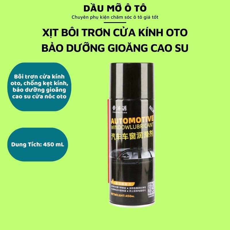 Chai Xịt Dầu Bôi Trơn Cửa Kính Ô Tô Dung Tích 450ml Chống Kẹt Kính Bảo Dưỡng Gioăng Cao Su Cửa Nóc Ô Tô- Daumooto