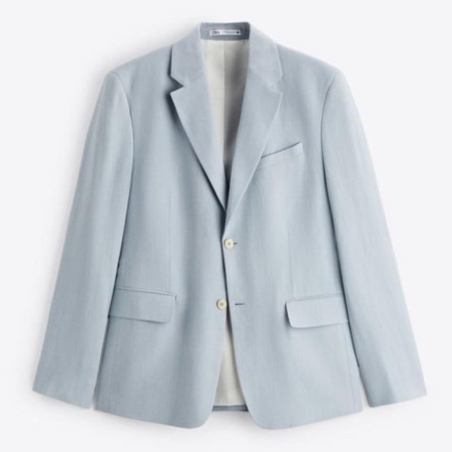 Áo khoác blazer nam Zara authentic VISCOSE - LINEN SUIT size 46