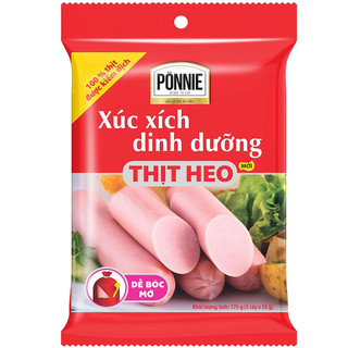 Xúc xích dinh dưỡng thịt heo Ponnie gói 95g
