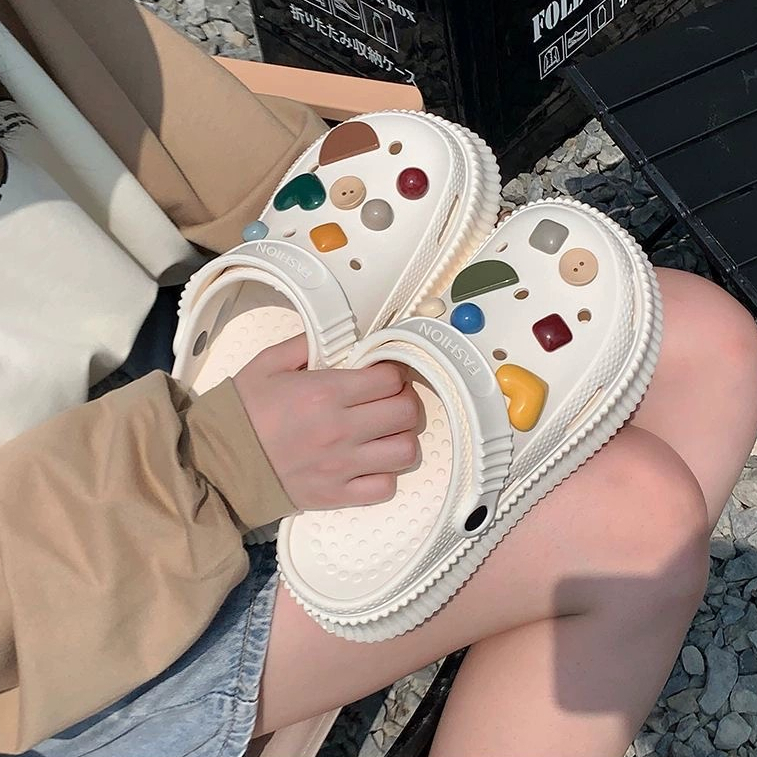 Serein Dép Nữ Dép Bánh Mì dép quai hậu cute tặng kèm sticker