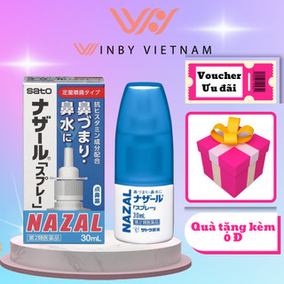 Xịt xoang mũi ngạt mũi Nazal Sato 30ml nội địa Nhật Bản