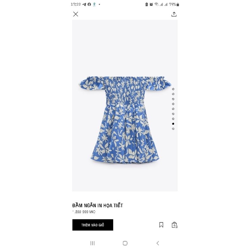 VẢI Cotton BOi Hoa Nền Xanh Dư Hãng ZA.RA 100% sợi tự nhiên