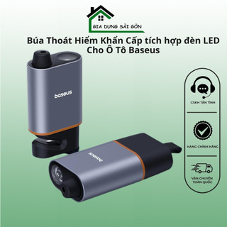 Dụng Cụ Búa Thoát Hiểm Khẩn Cấp tích hợp đèn LED cho xe Ô Tô Baseus Sharp Tool Series Emergency Hammer Pro