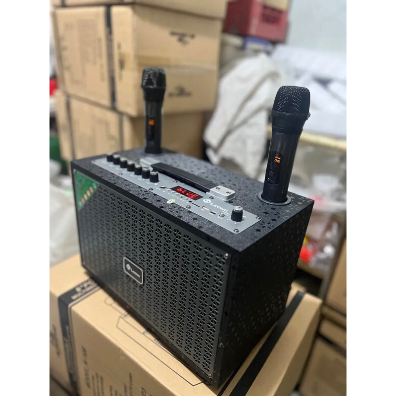 Loa Kéo Karaoke Xách Tay Di Động,Âm Thanh Chuẩn.Tặng Kèm 2 Micro Không Dây