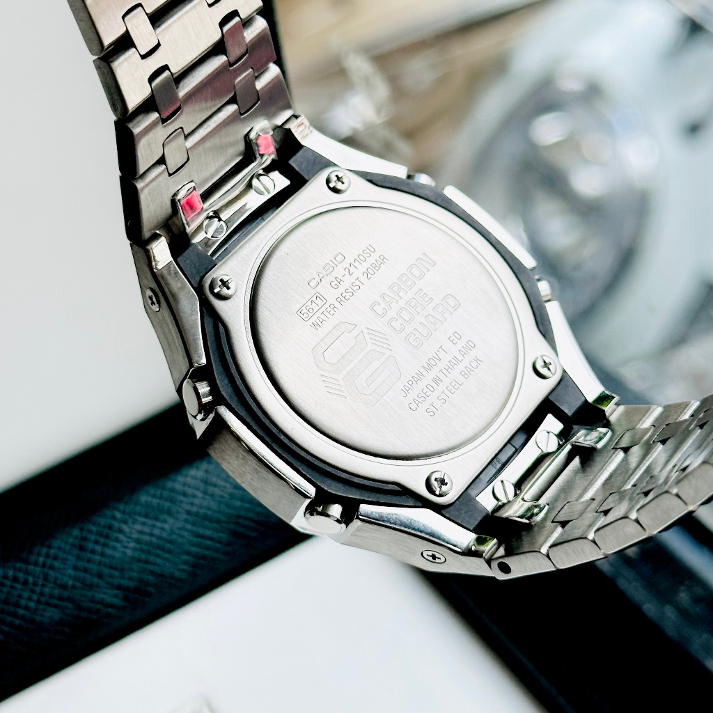 Đồng hồ nam dây thép Casio G Shock GA 2100 Custom Royal Silver Galaxy