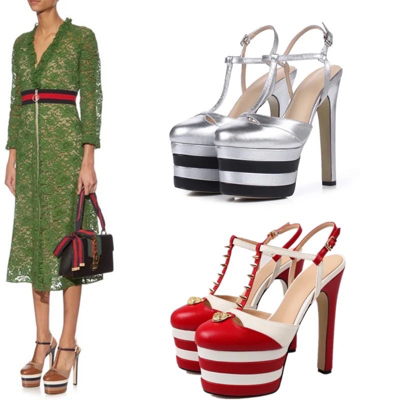 ORDER ✅ Giày Korea mũi tròn đế đúp dầy gót nhọn 15cm