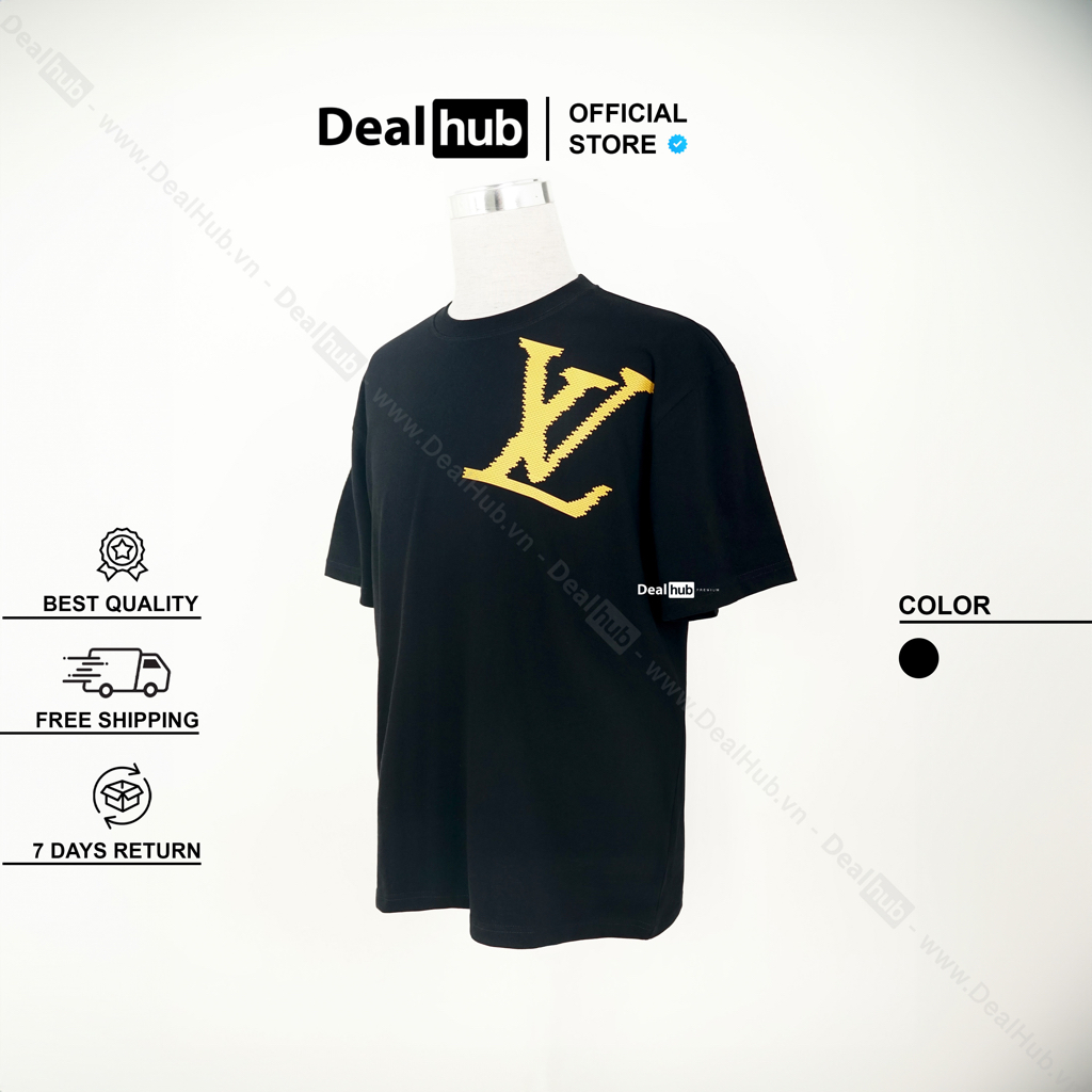 Áo Thun L.ouis V.uitton Brick Printed L.V008