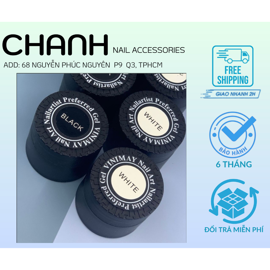 GEL NHỆN LẺ TRẮNG - ĐEN VINIMAY SỢI SIÊU MẢNH