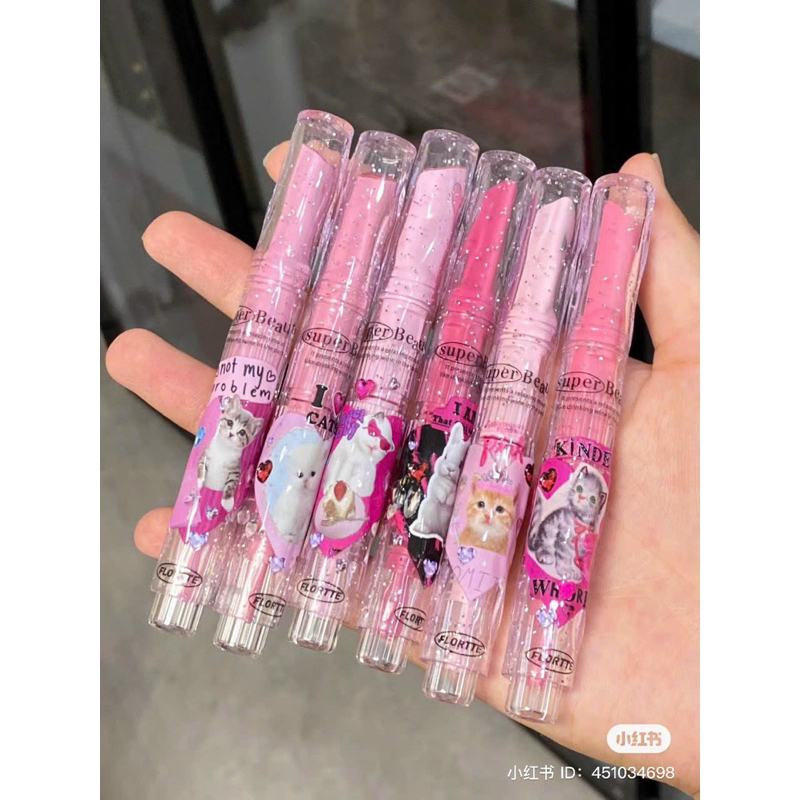 🍭 Son Thỏi Dạng Bấm Bóng Dưỡng Môi FLORTTE Super Beauty 🍭