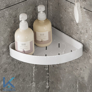 Kệ góc dán tường HOMEK, kệ nhà tắm dính tường chịu lực 6 kg, kệ nhà bếp sang trọng chắc chắn