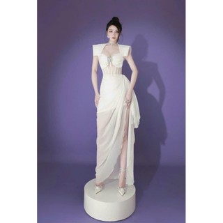 ĐẦM CỔ U XẾP LY PHỐI BÈO ĐÍNH ĐÁ( được kiểm tra hàng)