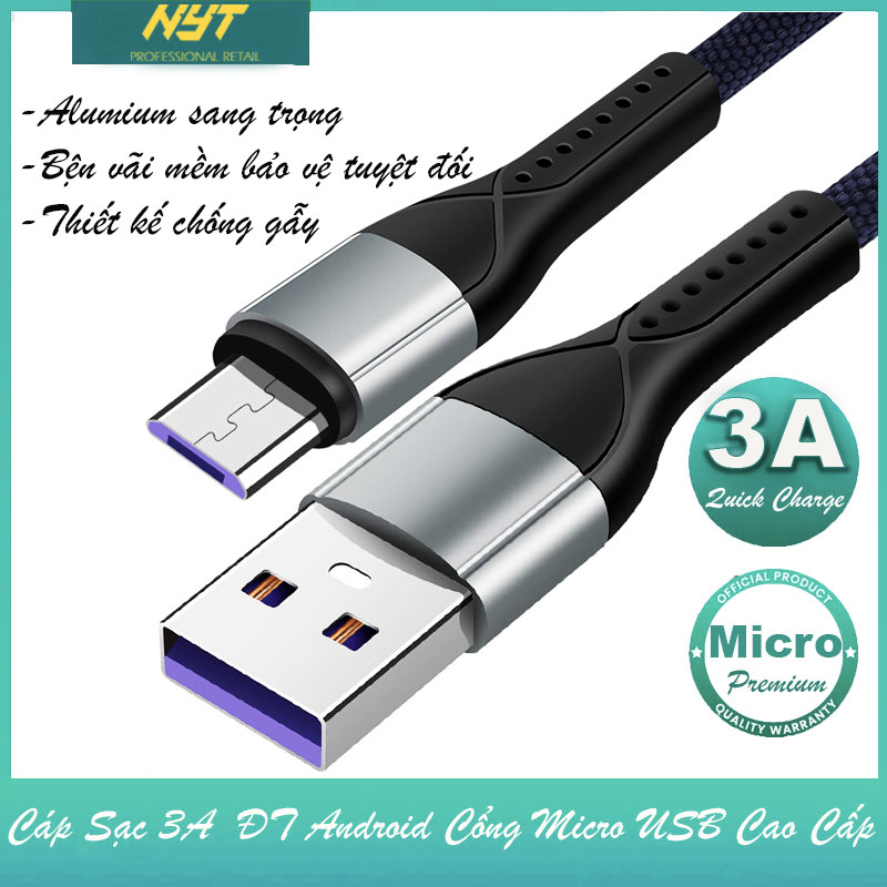 Dây Sạc Micro Usb Sạc Nhanh 3A Qc 3.0 Id Tech Usm101 - Bh 24T Chính Hãng