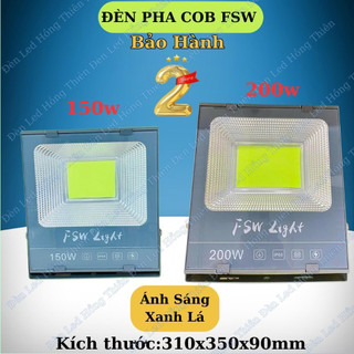Đèn pha led câu mực fsw 150w, 200w cob siêu sáng ánh sáng xanh lá - bảo hành 2 năm