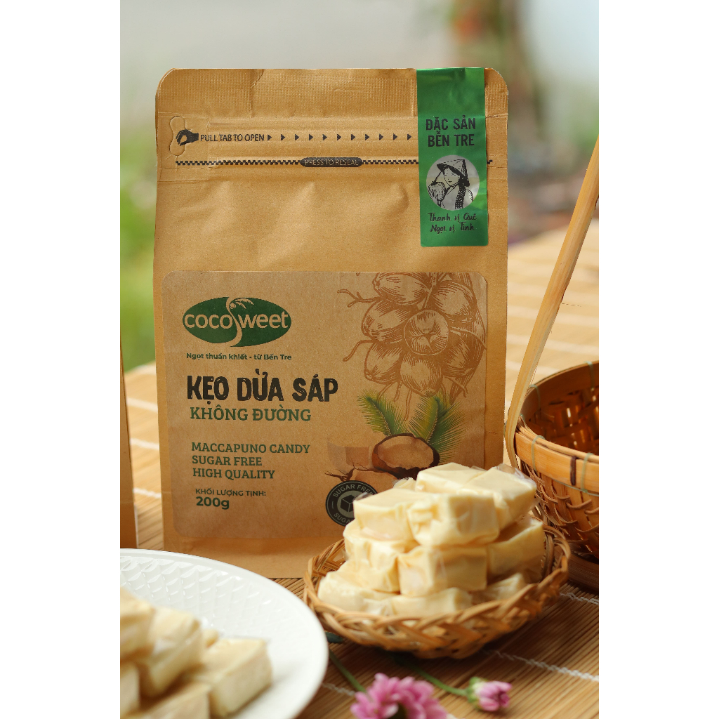 Kẹo dừa sáp không đường - Đặc sản Bến Tre