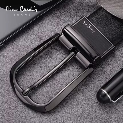 Thắt Lưng Nam Da Bò Thật 100% Cao Cấp Hàng Hiệu Pierre Cardin Dây Nịt Nam Cao Cấp PD112 Hộp Gỗ Làm Quà Tặng, Quà Biếu