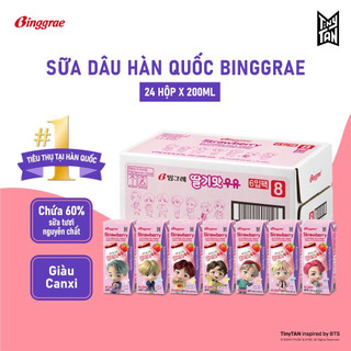 1 Thùng Sữa Hàn Quốc Binggrae Các Vị  (200ml x 24 hộp)