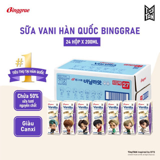 1 Thùng Sữa Hàn Quốc Binggrae Các Vị  (200ml x 24 hộp)