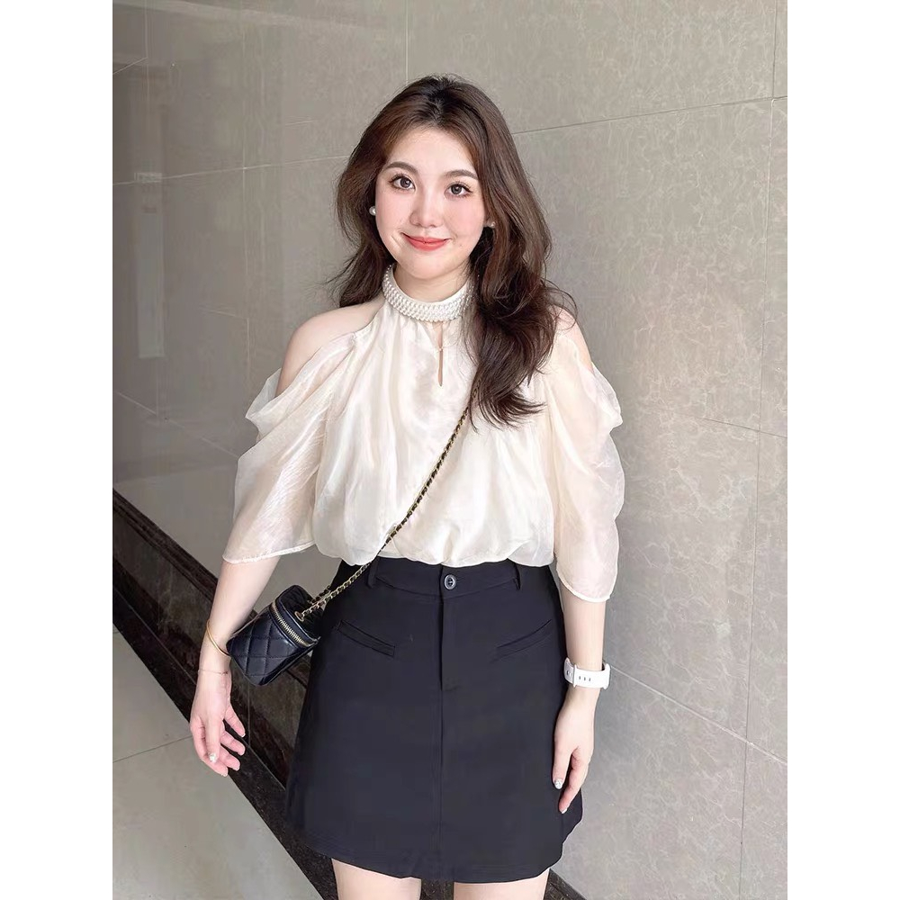 [Bigsize 55-100kg] Áo trễ vai cổ ngọc  [ HÀNG VỀ TRƯỚC TẾT ]