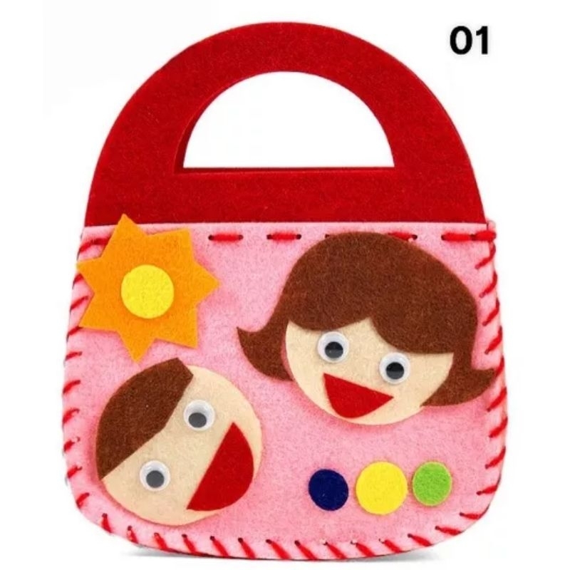 Túi băng vải nỉ  có  chi tiết rời  giúp trẻ rèn kỹ năng cơ bản