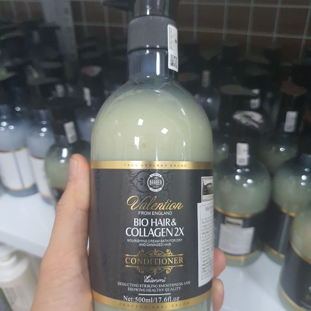 Cặp Dầu Gội Xả Valention Bio Hair & Collagen 500ml - 800ml Hương Nước Hoa Phục Hồi Dưỡng Tóc Suôn Mượt | ovychee_vietnam