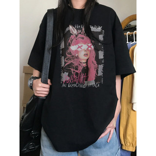 FOCUS local brand fashion đen áo thun nữ cổ tròn áo phông shirt ulzzang 100%cotton