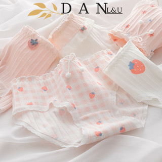 Quần Lót Nữ Cotton Cao Cấp Họa Tiết Dễ Thương, Thắt Nơ Xinh Xắn DAN L&U 8033