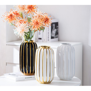 Lọ hoa decor, bình hoa cao cấp ĐÈN LỒNG bằng gốm trang trí nội thất Bắc Âu Vintage (Hàng Cao Cấp)