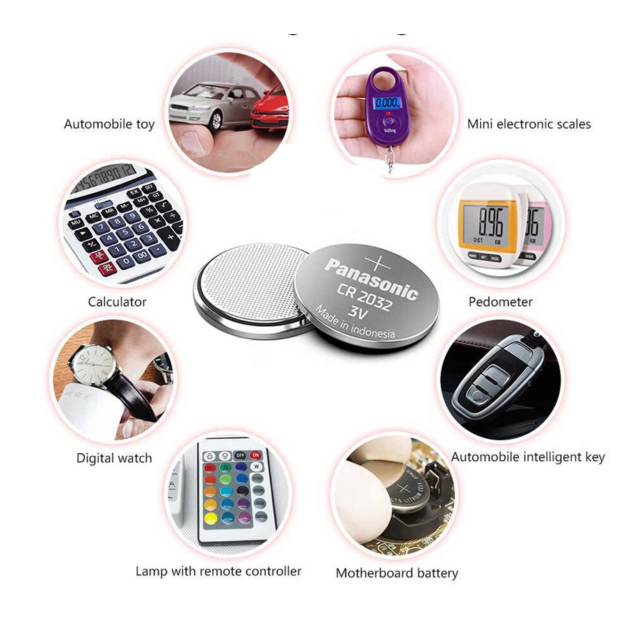 Pin PANASONIC CR2016 / CR2025 / CR2032 Tự Thay Cho Chìa Khóa Xe Hơi, Xe Máy, Cửa Cuốn, Đồng Hồ