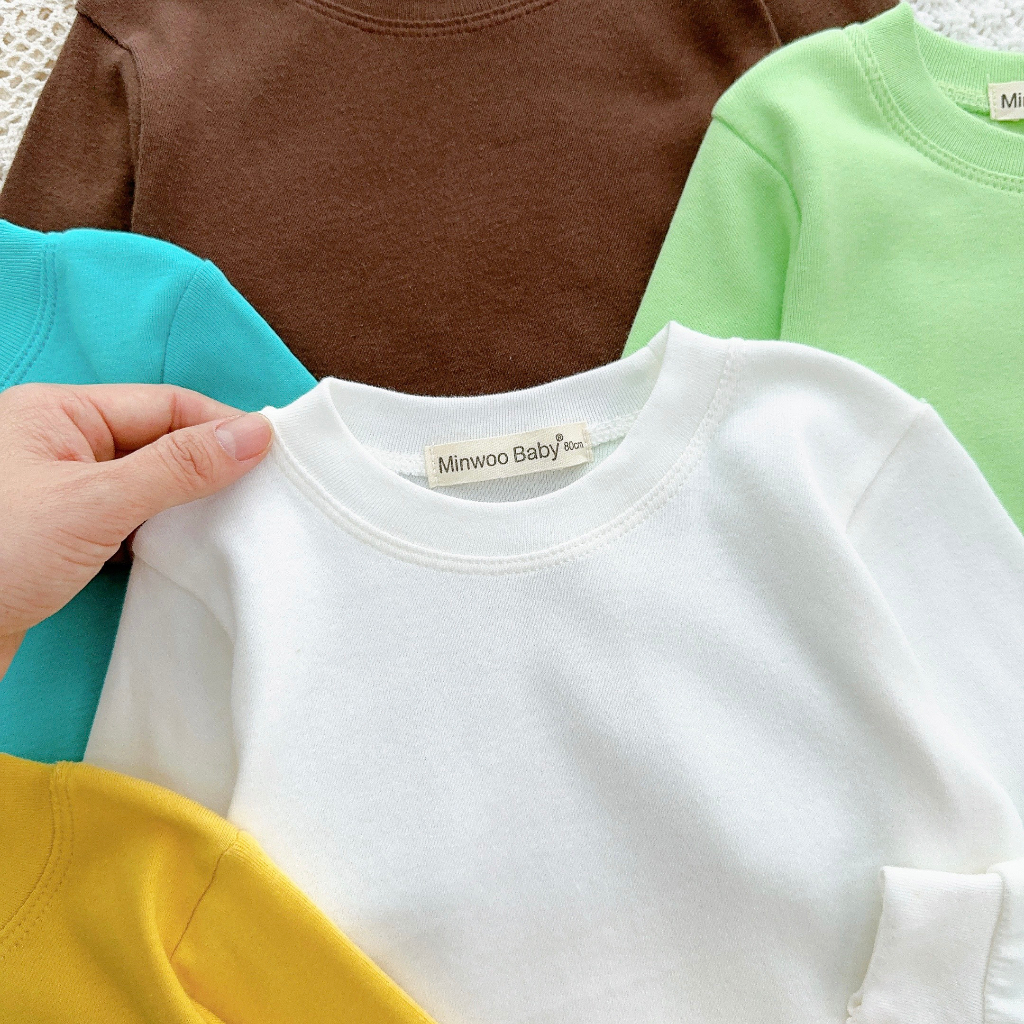 Bộ dài tay chất cotton 5 màu cực đẹp cho bé Namkidshop