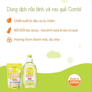 Rửa bình combi chính hãng cho bé
