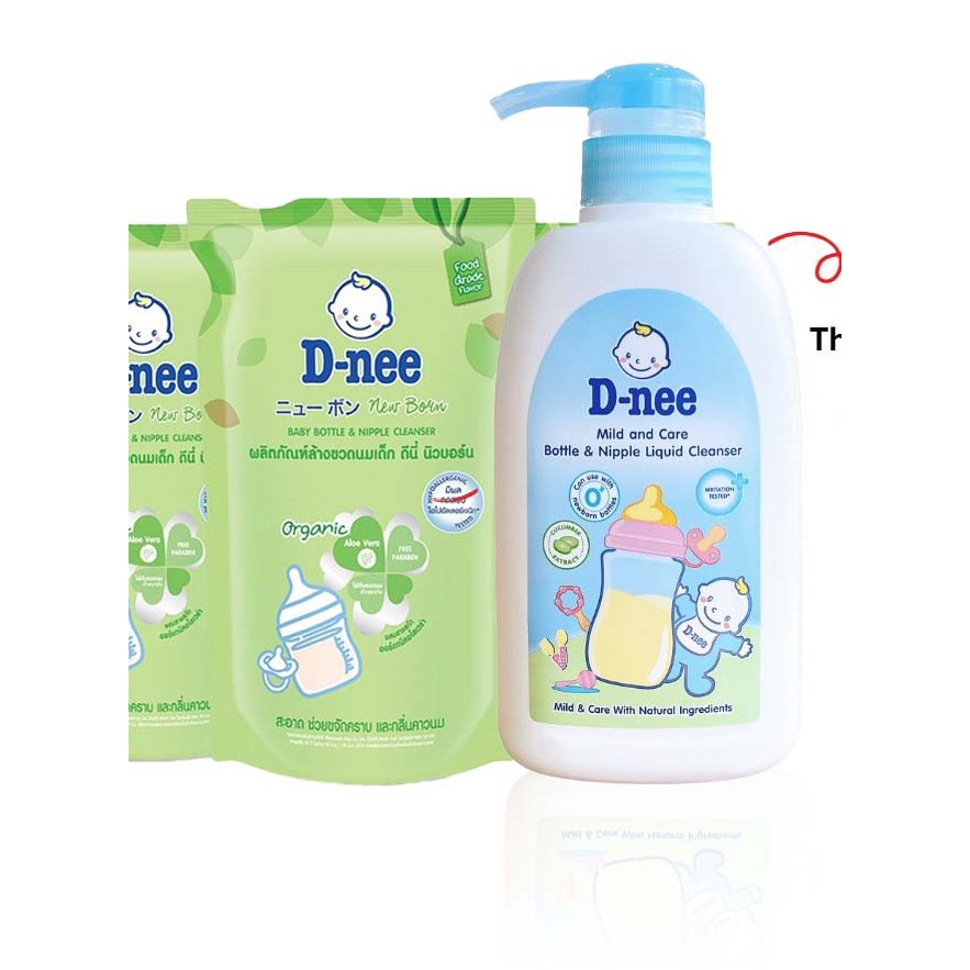 Nước Rửa bình Dnee cho bé ( chai 500ml và túi 550ml ) hàng chính hãng có tem nhập khẩu Đại Thịnh