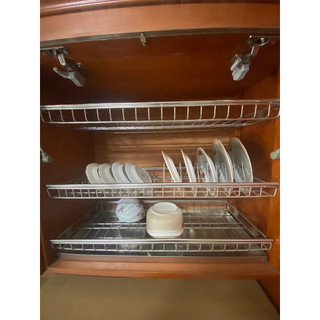 Giá úp bát đĩa inox không gỉ lắp trong tủ bếp, kệ chén bát inox trong tủ bếp