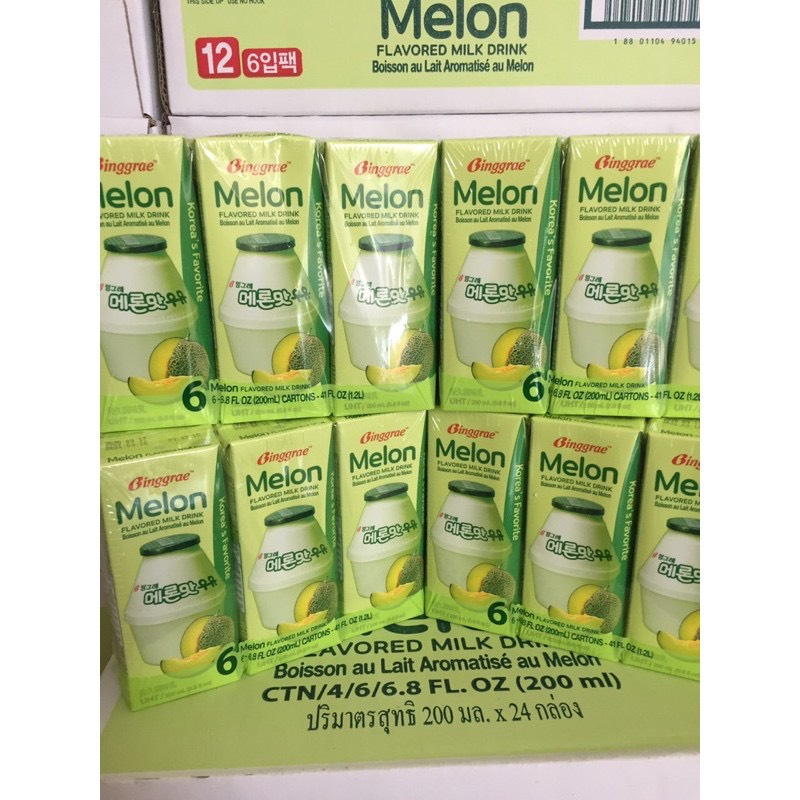 Sữa Hương Dưa Gang Binggareae Hàn Quốc Hộp 200ml