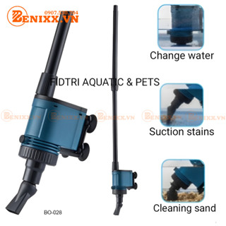 Máy Vệ Sinh Hút Cặn Hồ Cá Điện Tích Hợp Đầu Bơm Sobo BO 028 058 Dụng Cụ Hút Đáy Bể Kính thuỷ Sinh - Máy bơm chìm Sobo