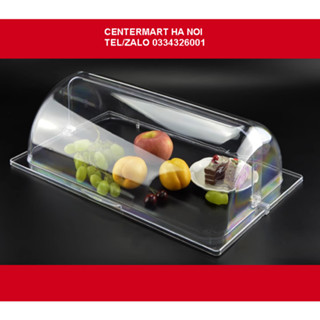 Nắp trong suốt PC dạng lật 2 cánh bền trang nhã đẹp vệ sinh thực phẩm chống bụi lồng bàn (Polycarbonate) loại 1/1 1/2