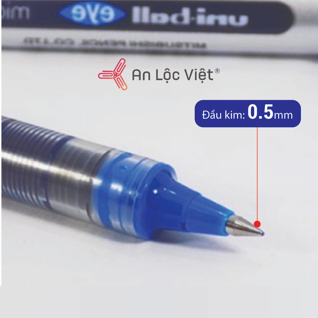Bút Uniball UB 150 0.5mm - Xanh dương, loại bút cực kỳ phổ biến cho văn phòng chuyên nghiệp