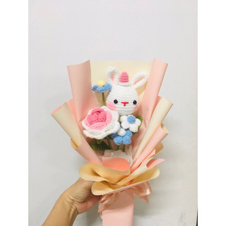 Bó hoa len gói sẵn