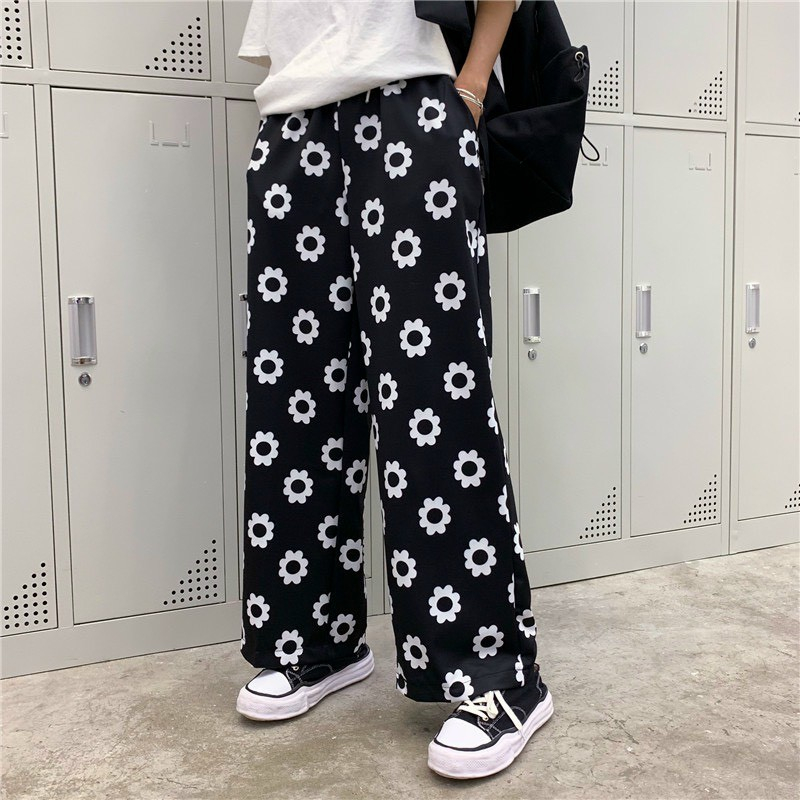 Quần jogger cartton pant unisex quần hoạt hình dài ống rộng lưng thun - T1S SL