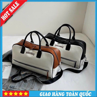 Túi du lịch nocobag, túi trống da, túi đựng đồ phối màu bằng da sang trọng