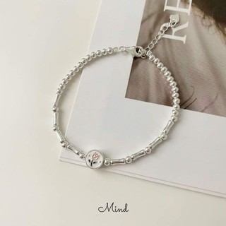 Lắc hoa tulip thân trúc s925 The Mind