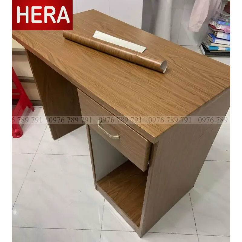 Giấy dán tường giả gỗ 3d trắng chống nước 3d - 10m decal dán tường MÀU GỖ ÓC CHÓ NHẠT , Vân Gỗ Nâu Nhạt Hera