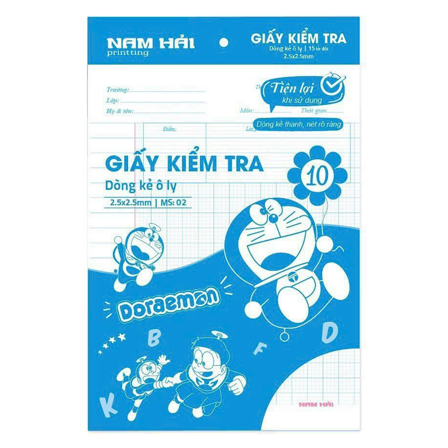 Giấy kiểm tra dòng kẻ ôly / Kẻ ngang các loại dành cho học sinh Thảo Phương