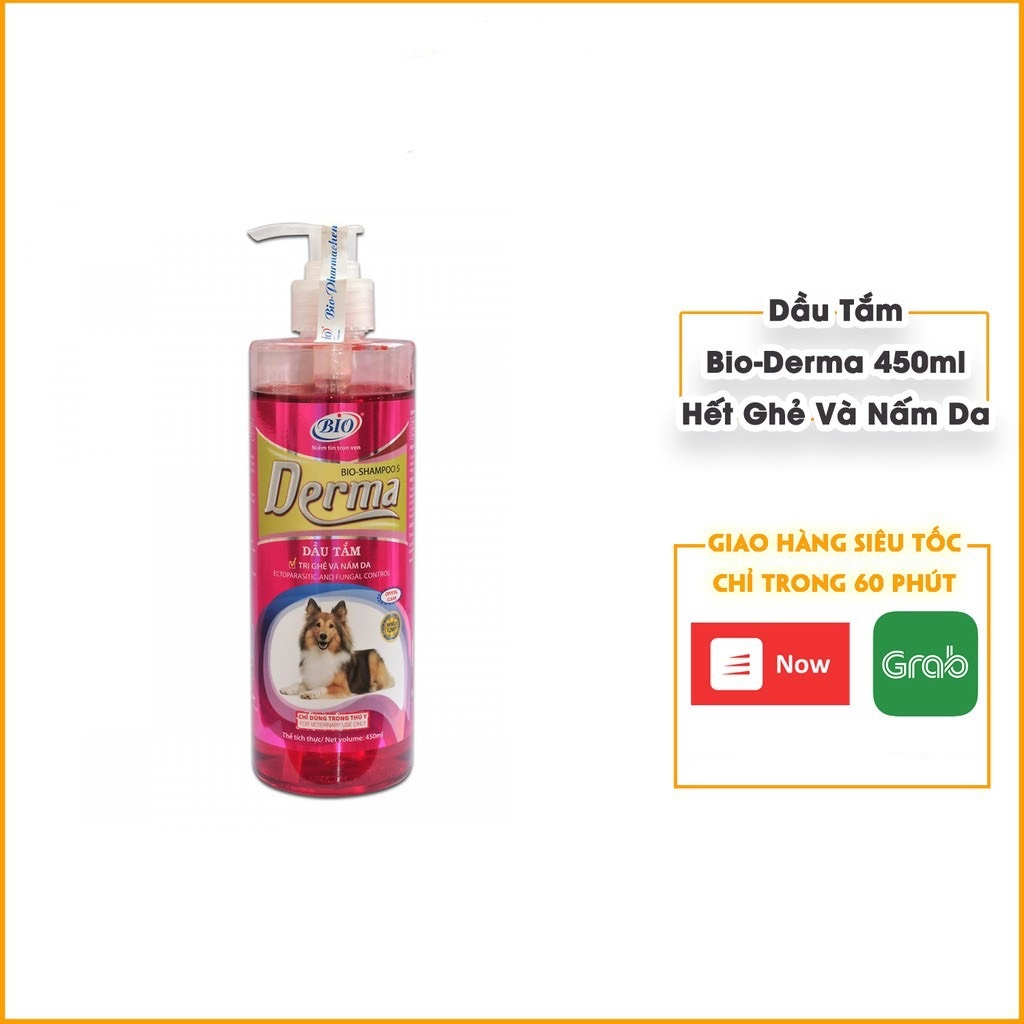 Bio Derma 450ml - Sữa tắm Ngừa Ghẻ, Nấm Da Cho Chó Mèo