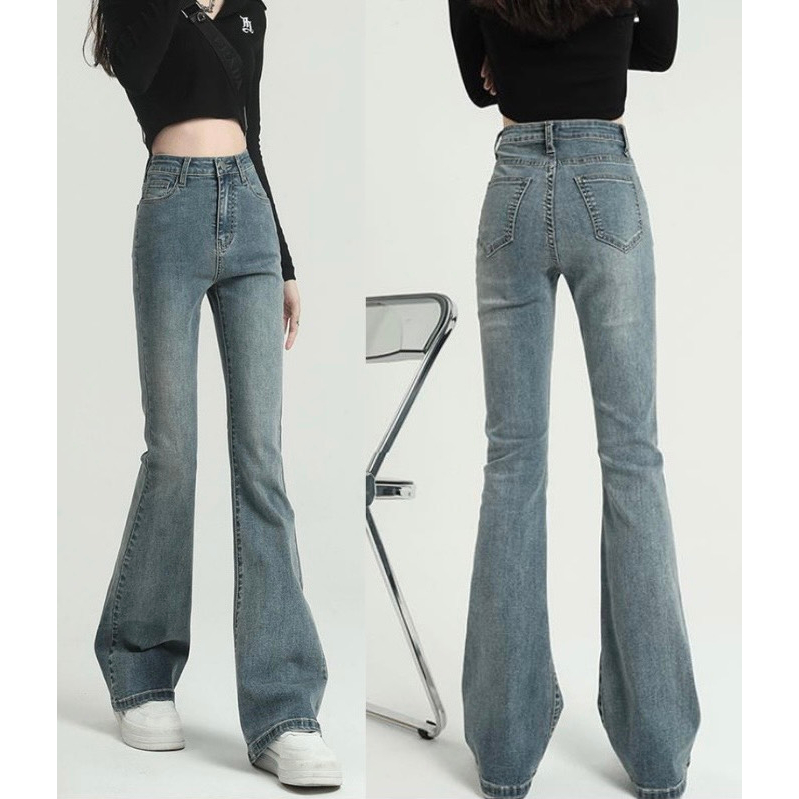 Quần jean ống loe lưng cao - 247store.vn - Quanjeanloe555_P6K3