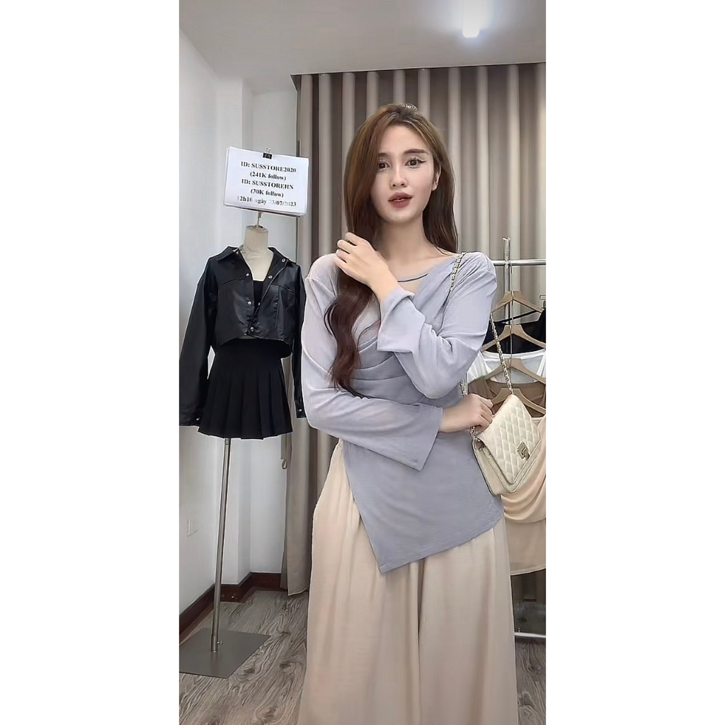Áo thun dài tay xẻ cạnh - 247store.vn - Ao1027_P6K1