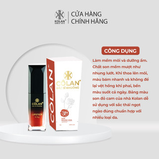 Son kem nhung hoa lì mượt, bền màu, tươi tắn, mịn màng KÔLAN 5g
