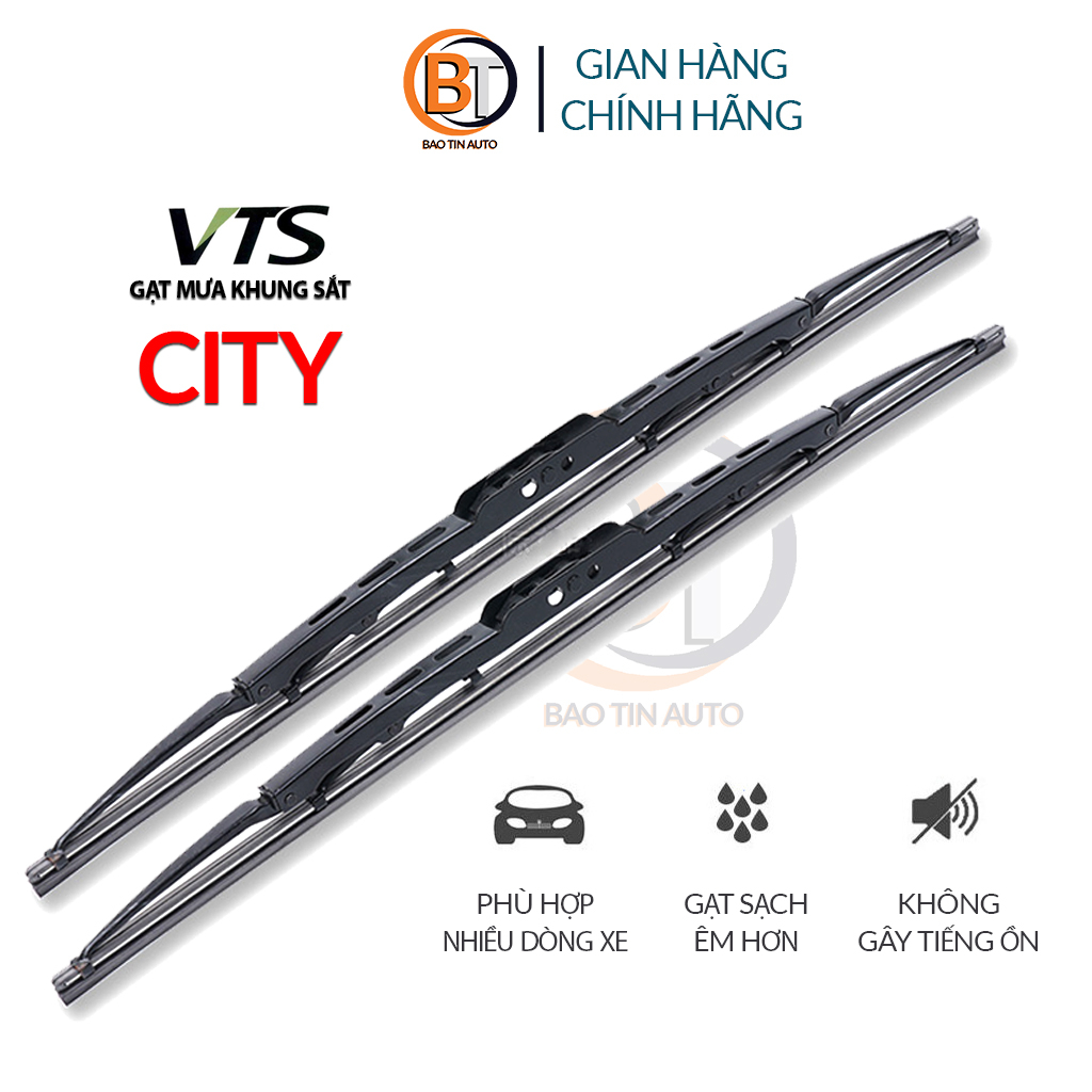 Gạt mưa ôtô khung xương sắt xe Honda City thanh gạt kính nước mưa oto xe hơi - thương hiệu VTS