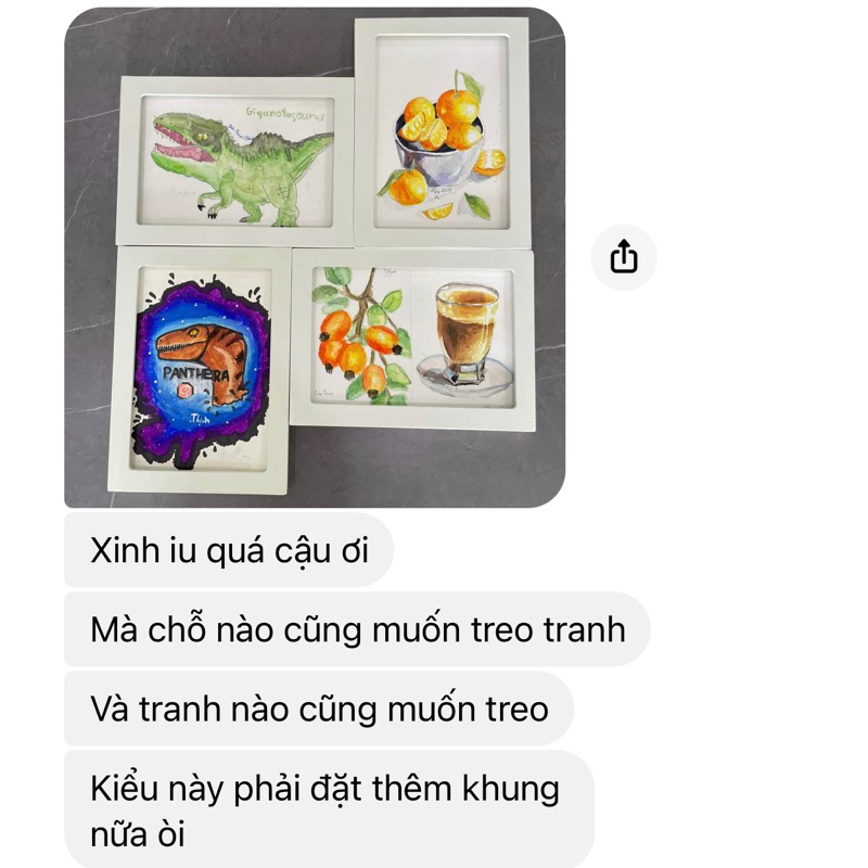 Khung tranh album, khung ảnh dán tường không khoan thay tranh dễ dàng