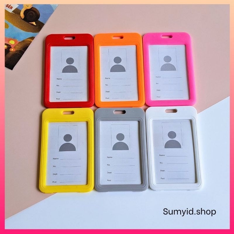 Bảng tên nhân viên, bao đựng thẻ học sinh gồm 10 màu sắc, kích thước tiêu chuẩn 5.4 x 8.5 cm bỏ vừa các loại thẻ id