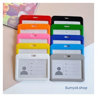 Thẻ đeo bảng tên nhân viên, bao thẻ tên học sinh nhiều màu chất liệu nhựa ABS  kích thước thẻ ngang  5.4 x 8.5 cm